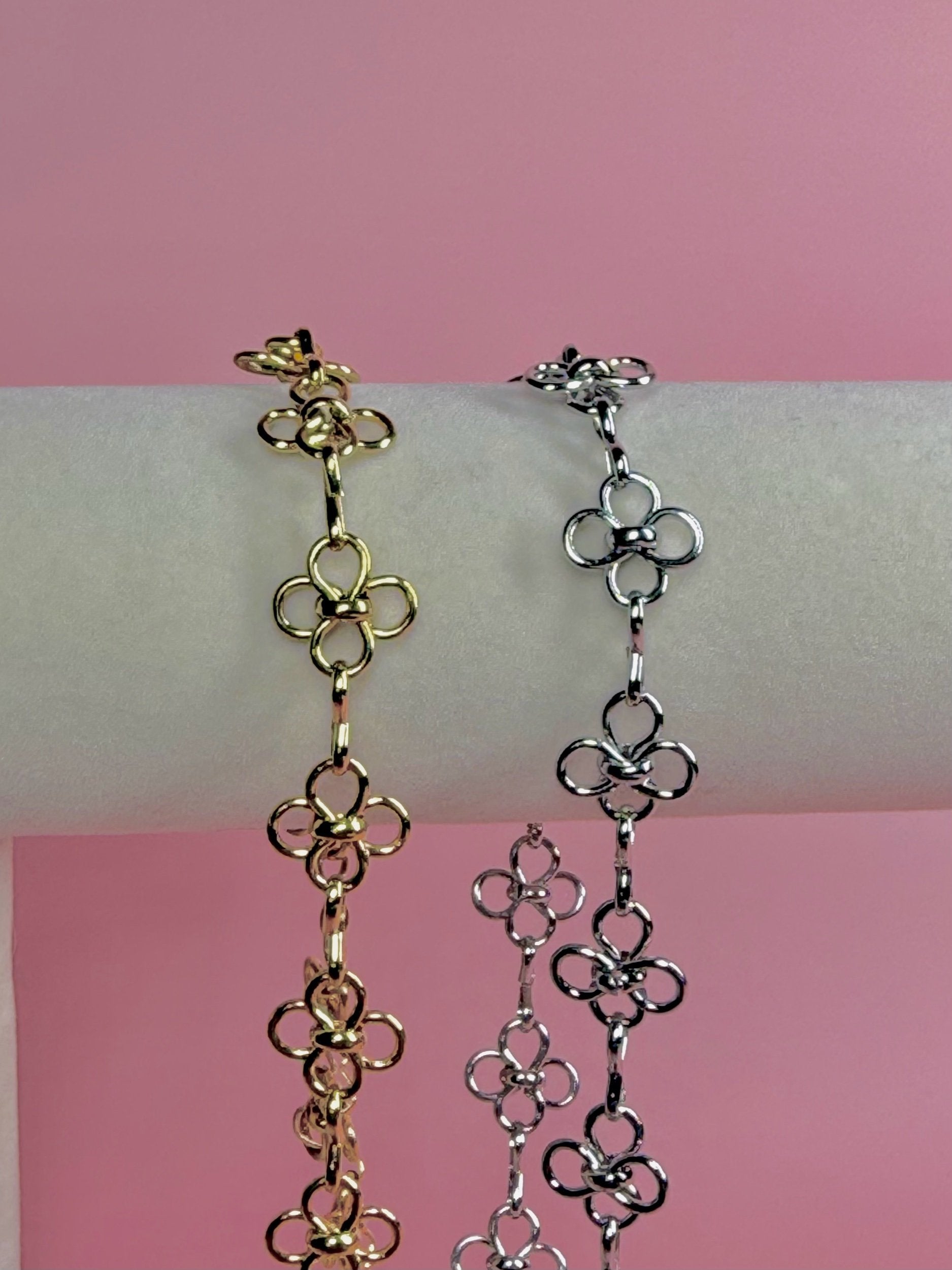 Stainless Steel Chunky Flower Chain-SQ2565287