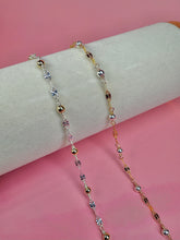 Mixed Metal Satellite Sunburst Chain