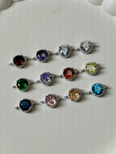 7.6mm Birthstone Connectors