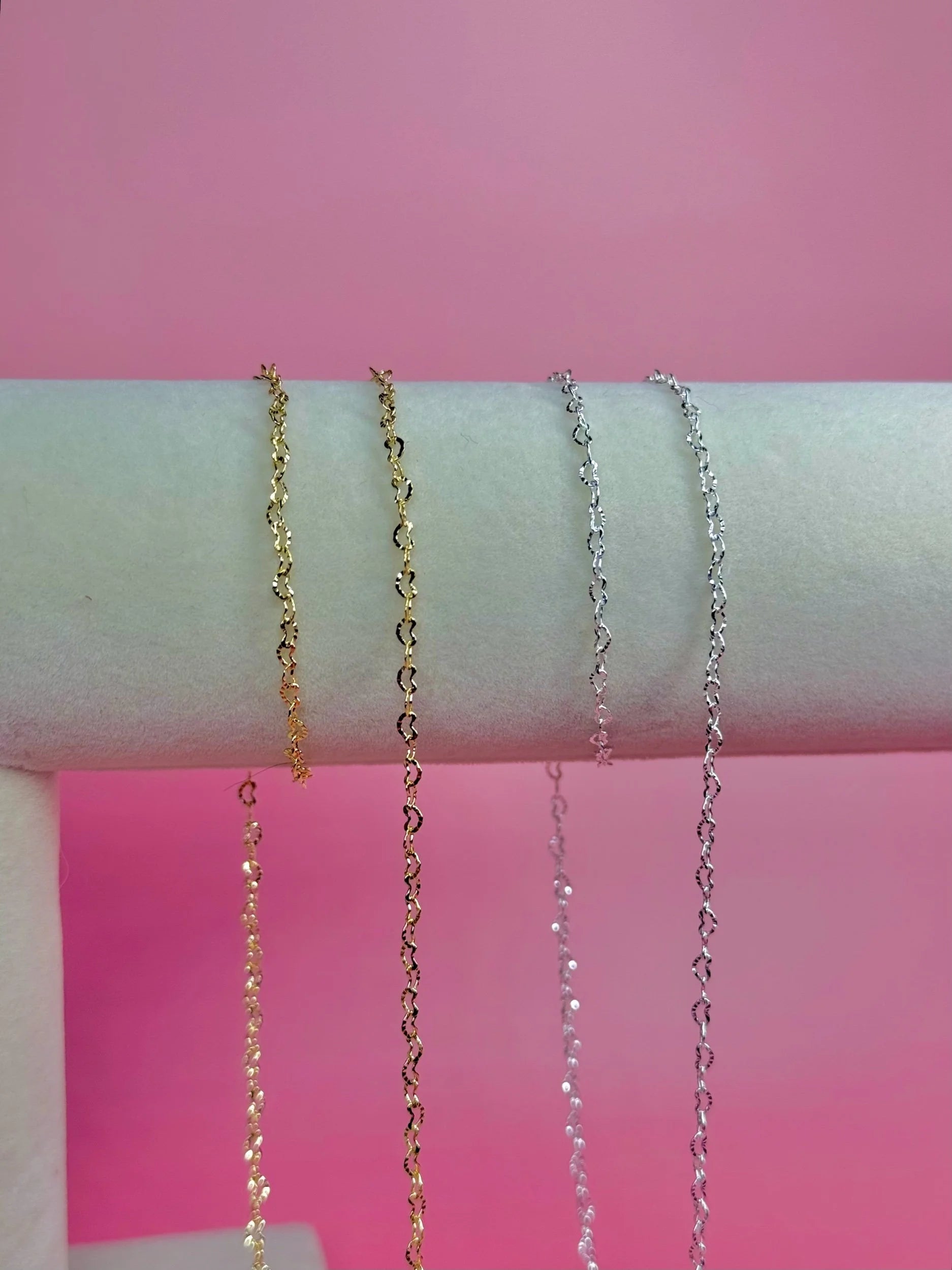 Mini Hammered Heart Chain-SQ9726910