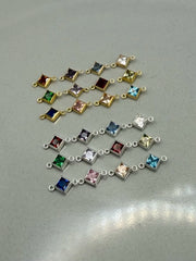 Diamond Shape Birthstone Connectors-SQ3310547