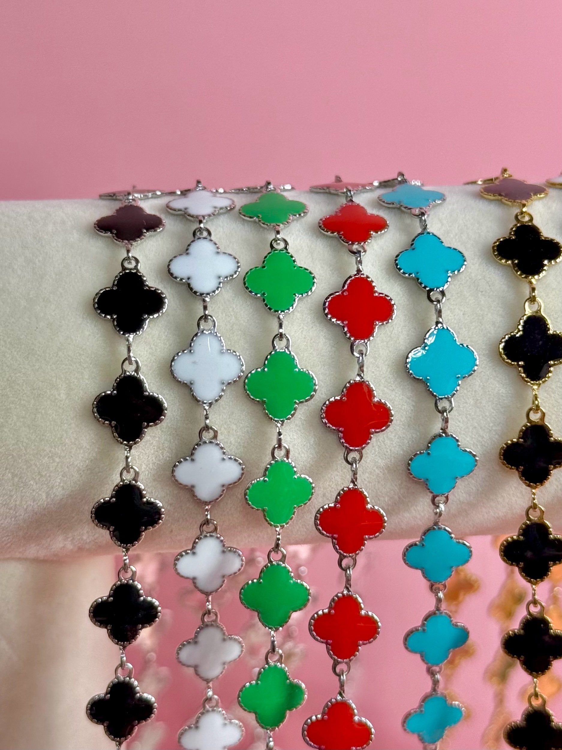 Stainless Steel Enamel Clover Chain-SQ1164906