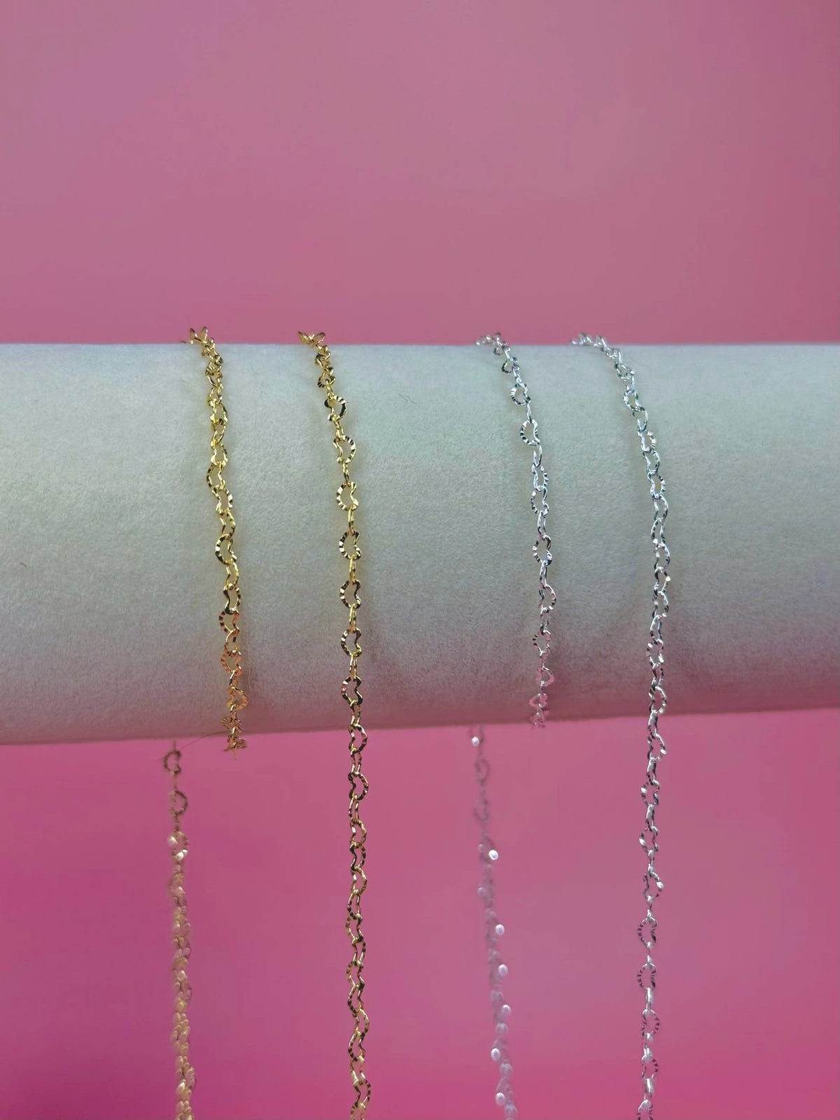 Mini Hammered Heart Chain-SQ9726910