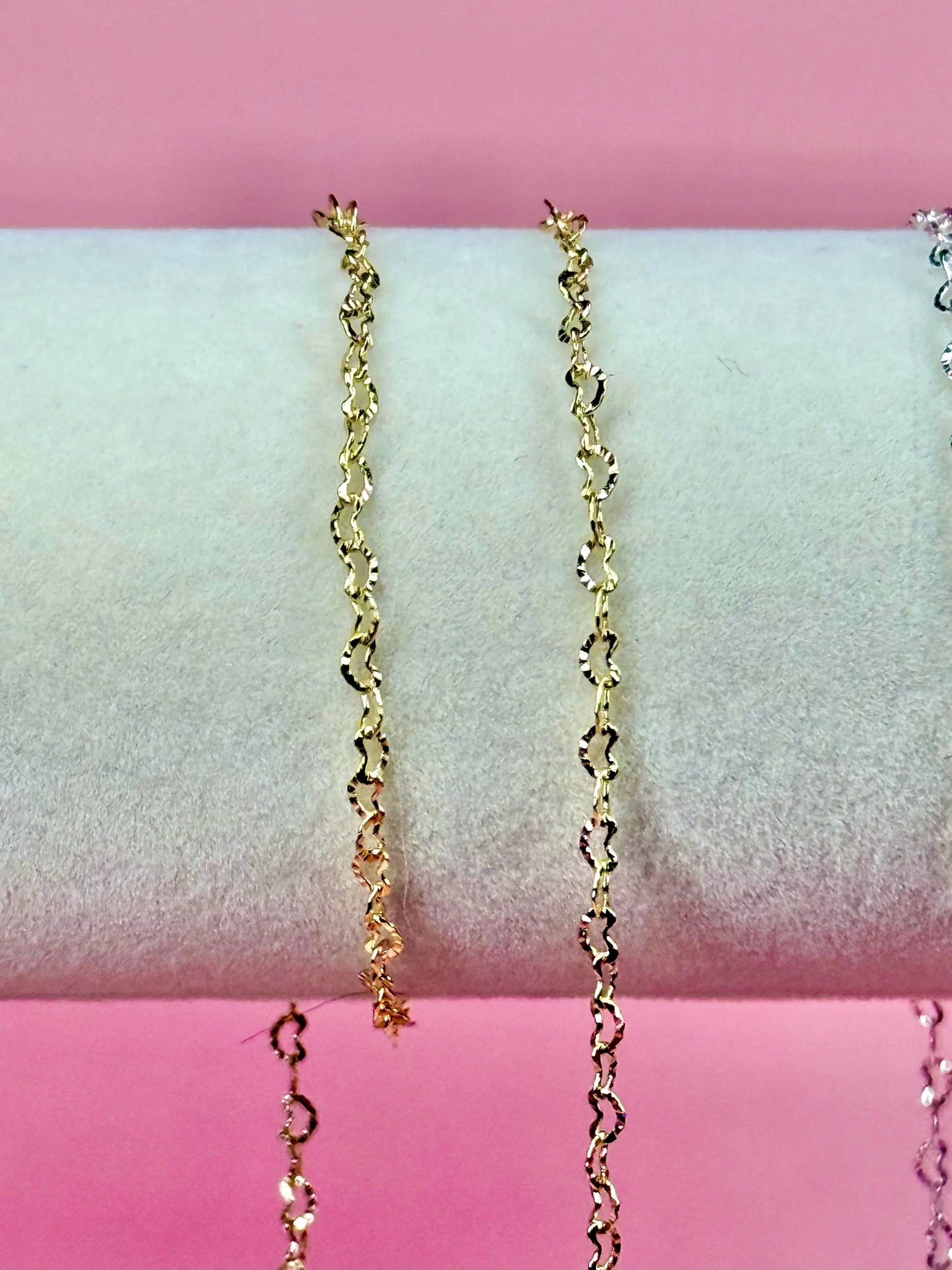Mini Hammered Heart Chain-SQ9726910