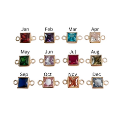 Square Birthstone Connectors-SQ6280768