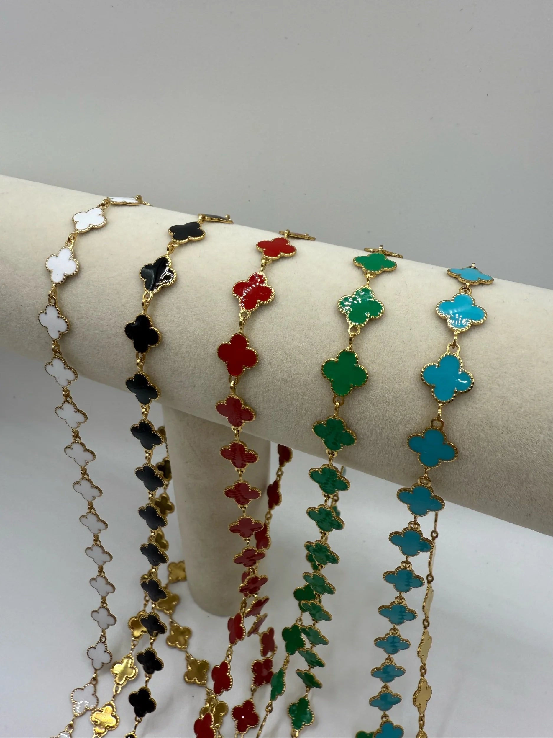 Stainless Steel Enamel Clover Chain-SQ1164906