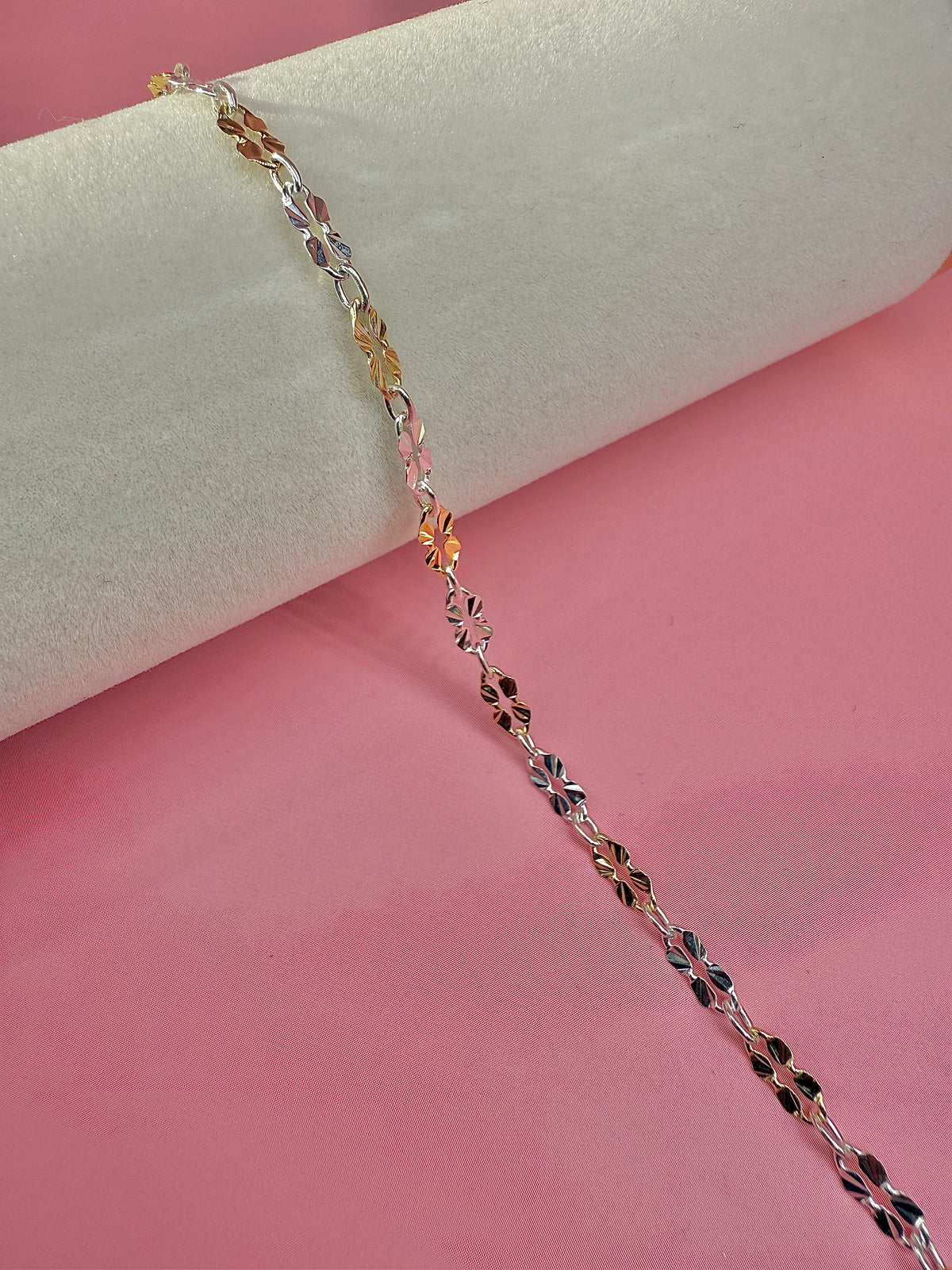 Mixed Metal Sunburst Chain