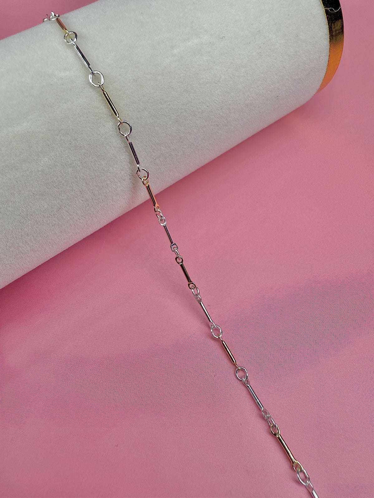 Mixed Metal Bar Chain