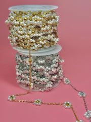 Stainless Steel Pearl Daisy Chain
