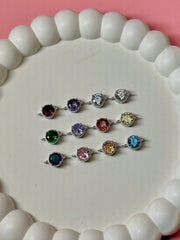 7.6mm Birthstone Connectors