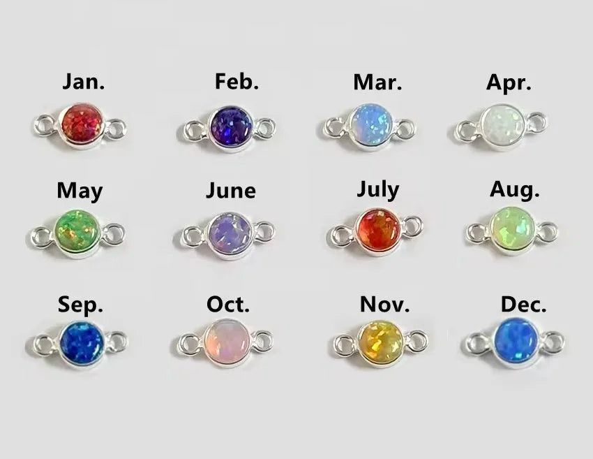 Opal Birthstone Connectors-SQ5972552