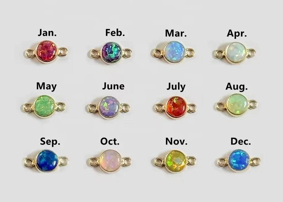 Opal Birthstone Connectors-SQ5972552