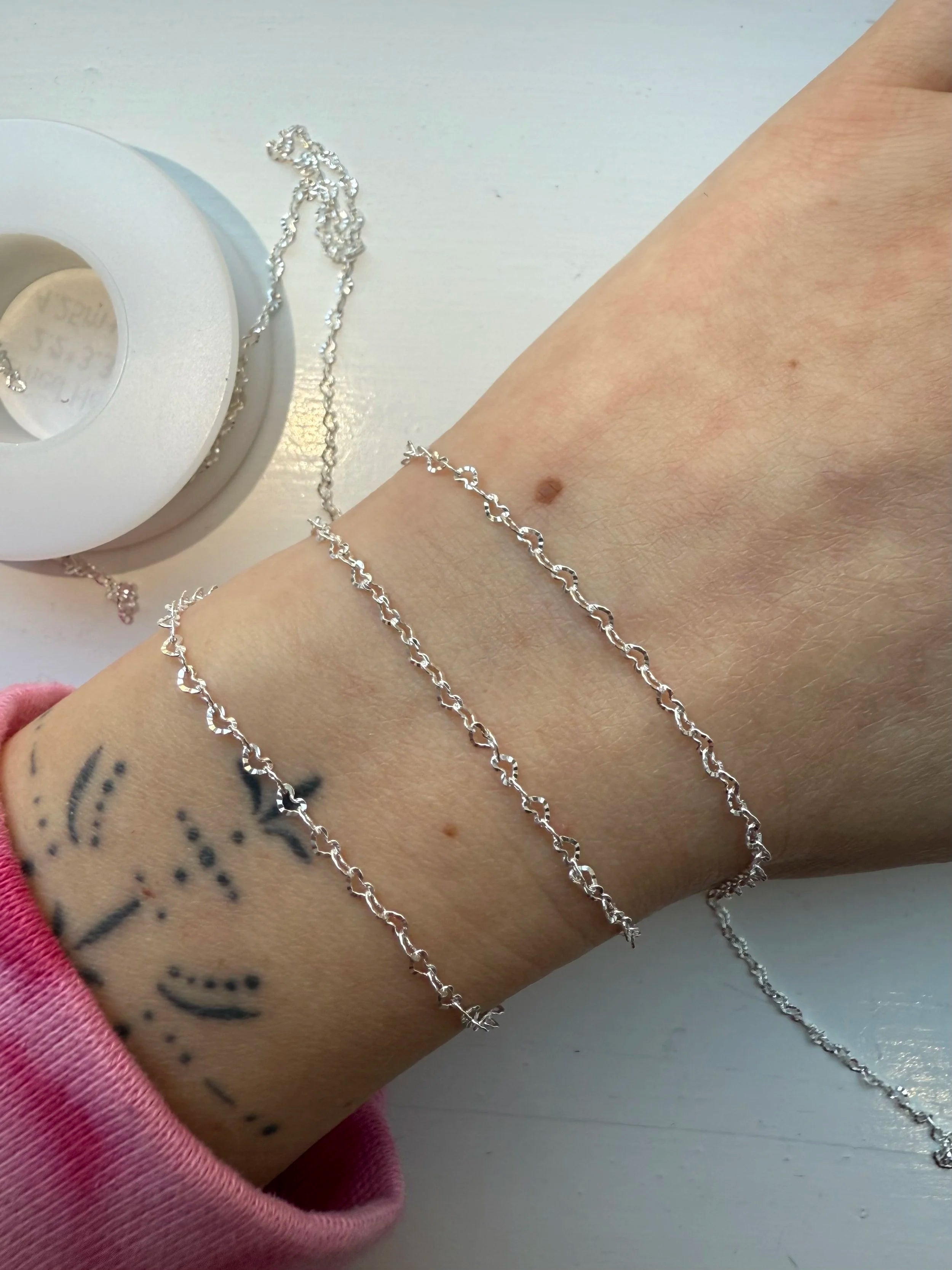 Mini Hammered Heart Chain-SQ9726910